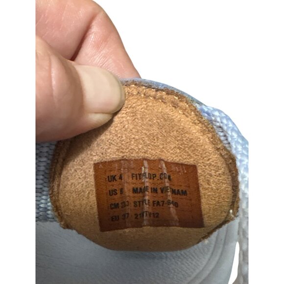 FitFlop Womens Size 6 Blue Thong Sandals With Metallic Straps - Picture 6 of 7